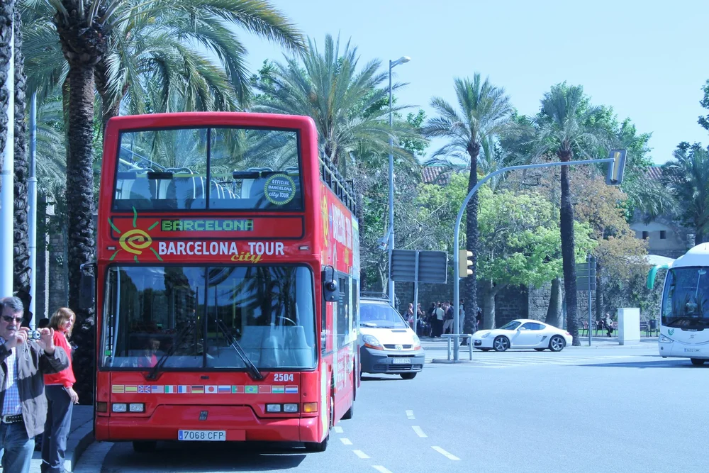 Stadsbuss i Barcelona