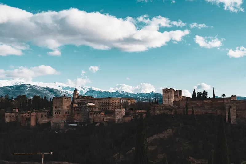 Alhambra Granada moriskt palats med Patio de los Leones