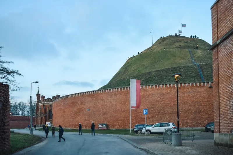 Kosciuszko-hogen utsiktshog ovanfor Krakow med panorama