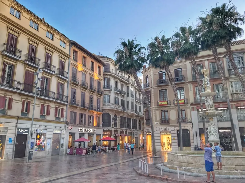 Centro Histórico i Málaga med Calle Marqués de Larios shoppinggata