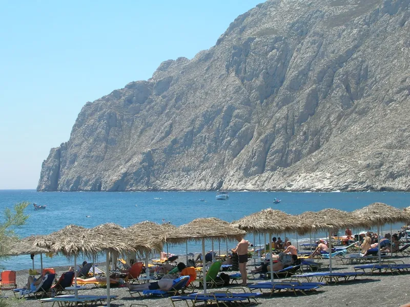Perissa Black Beach