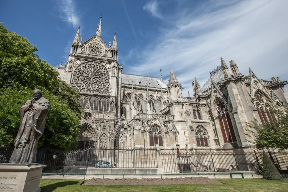 Notre-Dame katedralen Paris fasad