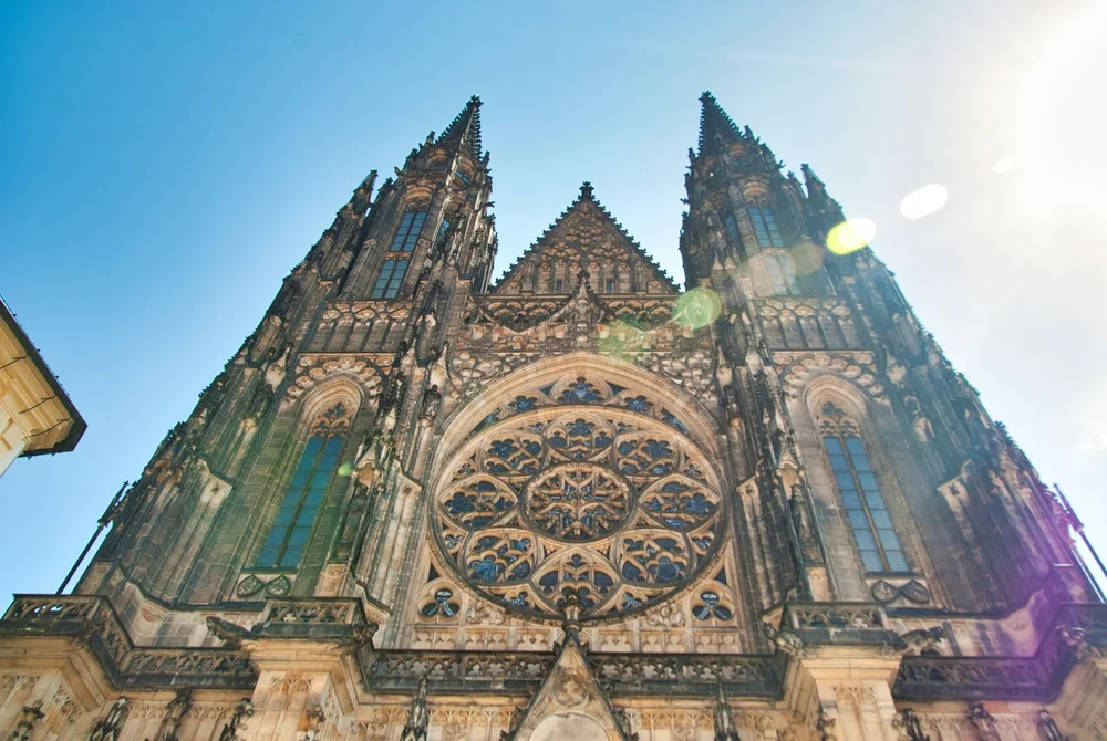 St. Vitus-katedralen Prag gotisk interiör